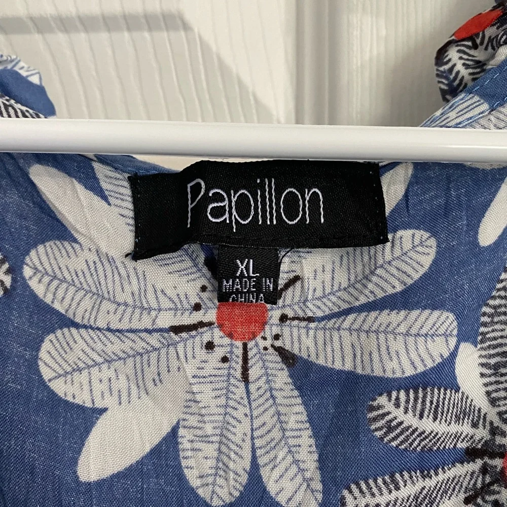 Papillon Blue and White Halter Sundress - Picture 2 of 6